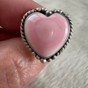 Pink Conch Heart Ring